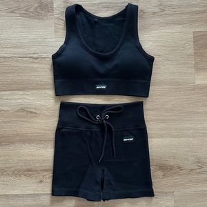 Bo+Tee Workout Sports Bra and Short Set